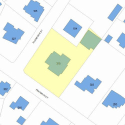 315 Franklin St, Newton MA  02458-2302 plot plan