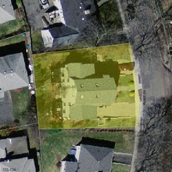 65 Blake St, Newton MA 02460-2005 aerial view