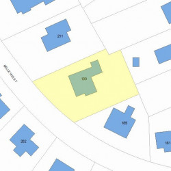 199 Bellevue St, Newton MA  02458-1812 plot plan