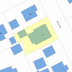 16 Adella Ave, Newton MA 02465-1902 plot plan