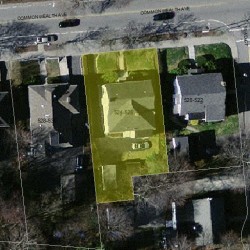 526 Commonwealth Ave, Newton MA 02459-1634 aerial view