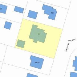 137 Lowell Ave, Newton MA 02460-1521 plot plan