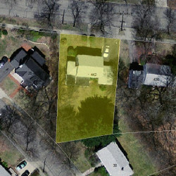 442 Waban Ave, Newton MA 02468-1352 aerial view