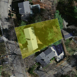 24 Dorr Rd, Newton MA 02458-2701 aerial view