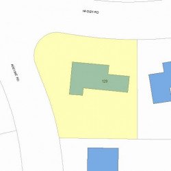 129 Hagen Rd, Newton MA 02459-2732 plot plan