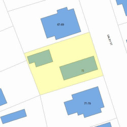 73 Dalby St, Newton MA  02458-1032 plot plan