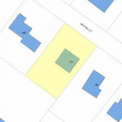 100 Central St, Newton MA 02466-2410 plot plan