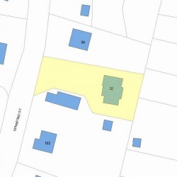 92 Staniford St, Newton MA  02466-1112 plot plan