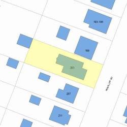 203 Winslow Rd, Newton MA  02468-1713 plot plan