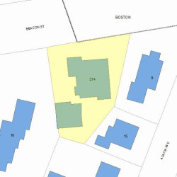 214 Beacon St, Newton MA 02459 plot plan
