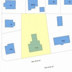 1155 Boylston St, Newton MA 02464-1014 plot plan