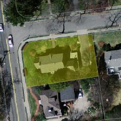 7 Stanley Rd, Newton MA  02468-2337 aerial view