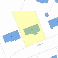 29 Roland St, Newton MA  02461-1919 plot plan