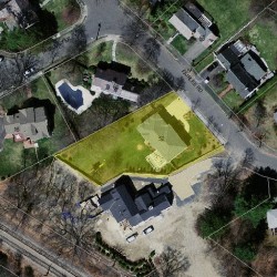 52 Fairlee Rd, Newton MA  02468-2036 aerial view