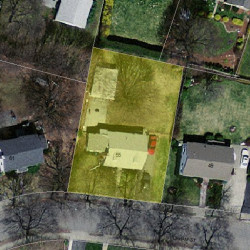 55 Upham St, Newton MA  02465-1546 aerial view