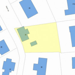 30 Troy Ln, Newton MA 02468-1016 plot plan