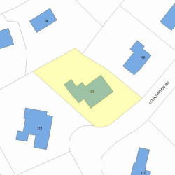 105 Countryside Rd, Newton MA 02459-2917 plot plan