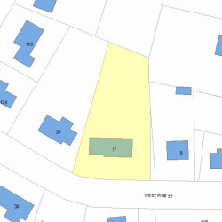 17 Pine St, Newton MA  02465-1416 plot plan