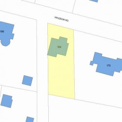 184 Windsor Rd, Newton MA 02468-1120 plot plan