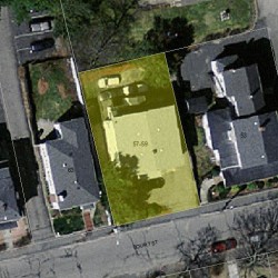59 Court St, Newton MA 02458-1262 aerial view