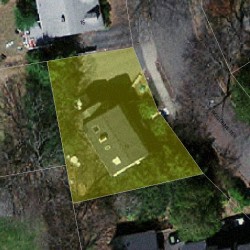 19 Woodbine Ter, Newton MA  02466-1820 aerial view