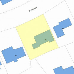 73 Brookline St, Newton MA 02467 plot plan