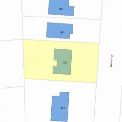 605 Walnut St, Newton MA 02460-2466 plot plan