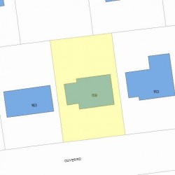 159 Oliver Rd, Newton MA  02468-2322 plot plan