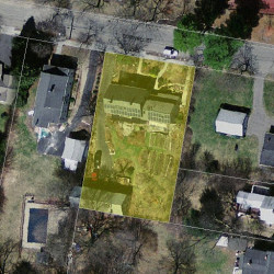 91 Cornell St, Newton MA 02462-1320 aerial view