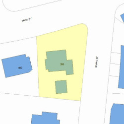 396 Ward St, Newton MA 02459-1256 plot plan