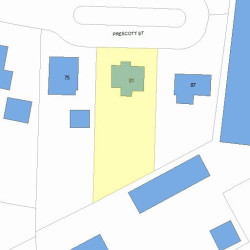 81 Prescott St, Newton MA 02460-1718 plot plan