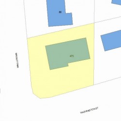 475 Washington St, Newton MA 02458-1450 plot plan