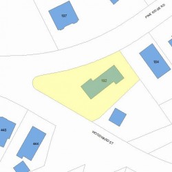 192 Pine Ridge Rd, Newton MA  02468-1511 plot plan