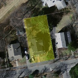43 Hillside Rd, Newton MA  02461-1440 aerial view