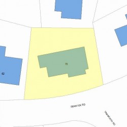 70 Fenwick Rd, Newton MA  02468-2215 plot plan