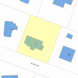 12 Byfield Rd, Newton MA  02468-1234 plot plan