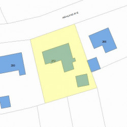 272 Highland Ave, Newton MA  02465-2514 plot plan