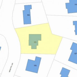 172 Kirkstall Rd, Newton MA  02460-2441 plot plan