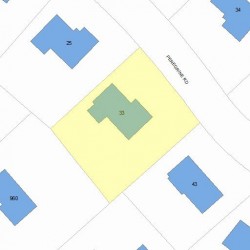 33 Peregrine Rd, Newton MA 02459-3442 plot plan
