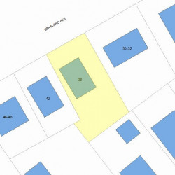 38 Braeland Ave, Newton MA  02459-2211 plot plan