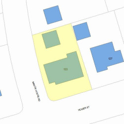 133 Homer St, Newton MA 02459-1513 plot plan