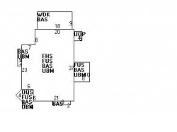 1055 Washington St, Newton MA  02465-2117 floor plan
