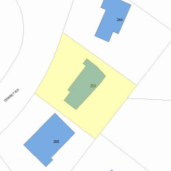 250 Dorset Rd, Newton MA 02468-1428 plot plan
