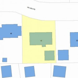 40 Holden Rd, Newton MA  02465-1910 plot plan