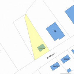203 Lexington St, Newton MA 02466-1305 plot plan