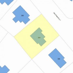 344 Woodward St, Newton MA 02468-2022 plot plan