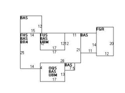 11 Lorraine Cir, Newton MA  02468-1417 floor plan