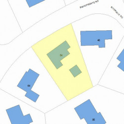 54 Bishopsgate Rd, Newton MA 02459-2031 plot plan