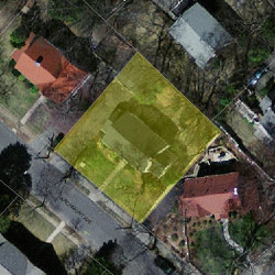 83 Larchmont Ave, Newton MA  02468-2013 aerial view