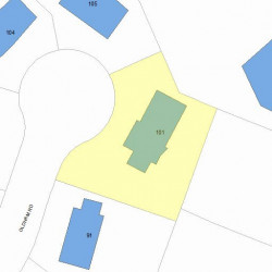 101 Oldham Rd, Newton MA 02465-2328 plot plan